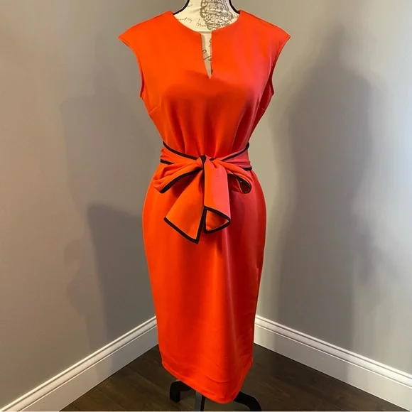 orange midi slip dress Giselle Midi Dress Orange